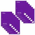 C-Line Products One-Subject Notebook, 70 Page, Wide Ruled, Purple, 12PK 22039